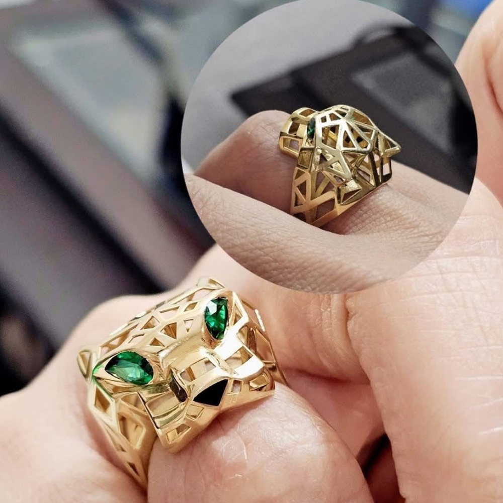 Panther Ring 18k solid gold